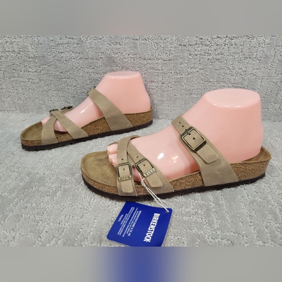 BIRKENSTOCK Mayari Unisex Size 40 US L9 M7 Brown Leather Slip On Sandals - Picture 6 of 10